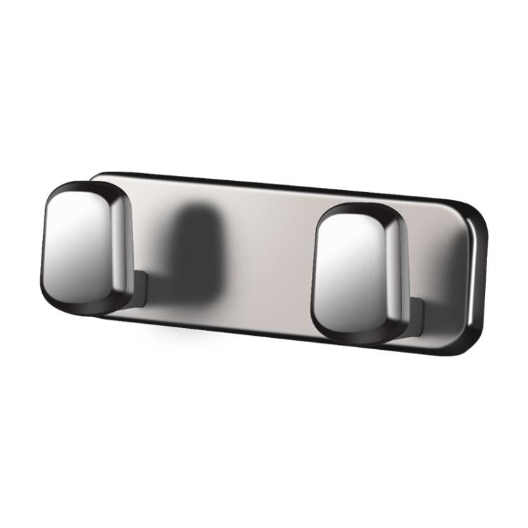 Light silver alloy car seat adhesive storage hooks with two rounded end pegs