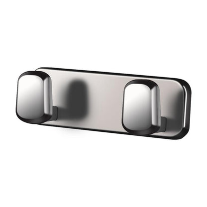 Light silver alloy car seat adhesive storage hooks with two rounded end pegs