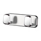 Light silver alloy adhesive storage hook bar with two end hooks for car interior