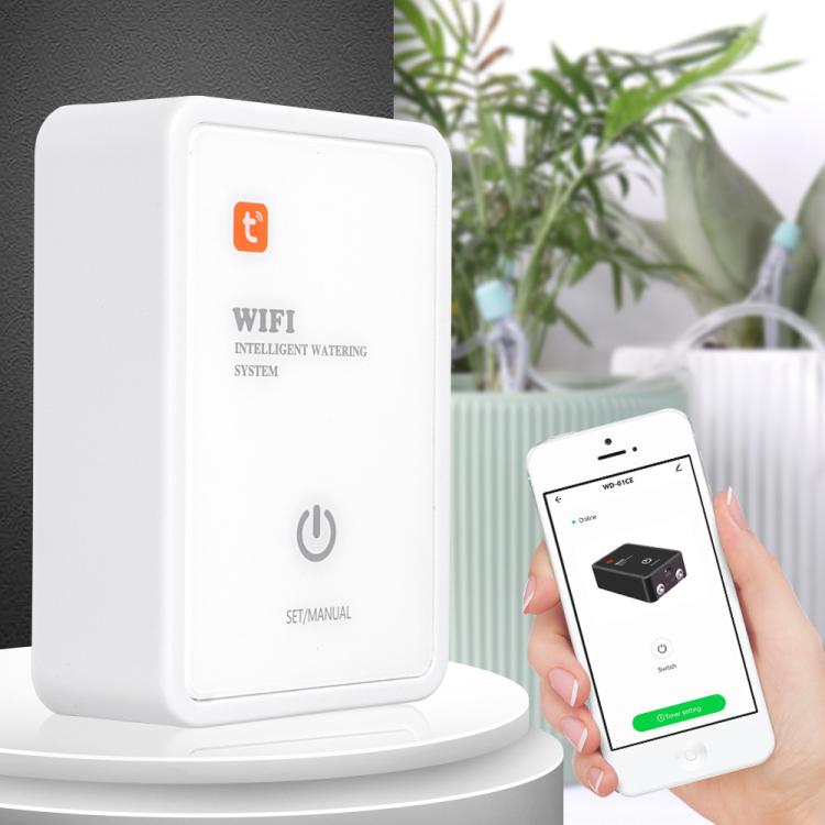 White WiFi smart irrigation controller with phone app for automatic watering