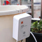 White WiFi irrigation controller with detachable hanging hook design