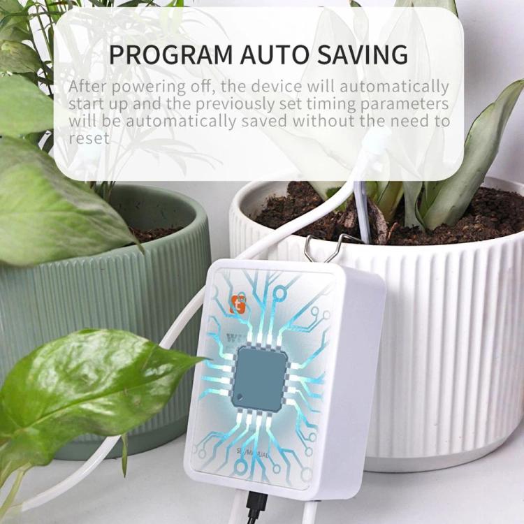 White WiFi smart irrigation controller showing circuit-style glow