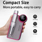Compact handheld rechargeable nail file in hand with round LCD speed display