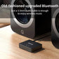 Black Bluetooth audio receiver with 3.5mm AUX connection and control buttons