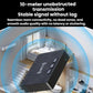 Black Bluetooth audio receiver with NFC symbol and blue status light