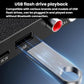 Bluetooth audio receiver showing USB flash port and RCA/aux connectors