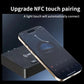 Bluetooth audio receiver with NFC touch pairing and nearby smartphone