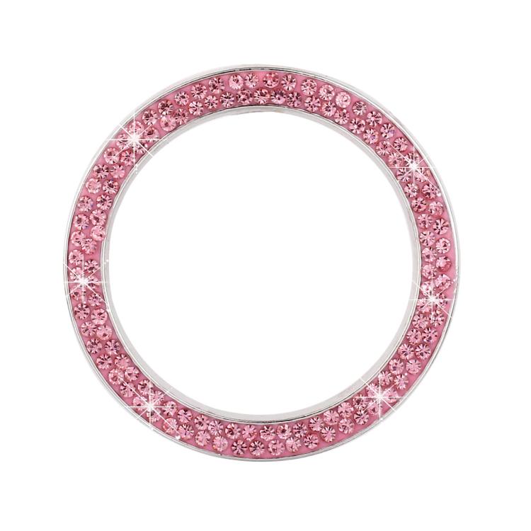 Pink rhinestone trim ring sticker with sparkly circular bezel