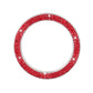 Red rhinestone trim ring sticker with glittering circular bezel