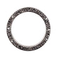 Black rhinestone trim ring sticker with dark circular bezel
