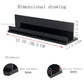 Acrylic record rack dimensions: 12 in wide, 2.5 in high, 3 mm partition