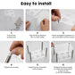 Acrylic storage rack with stainless brackets and screws for easy assembly