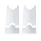 Clear acrylic sofa leg protective pads, 4-piece layout with curved cutouts