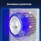 Rhinestone nail applicator power knob with simulated crystal-style button detail