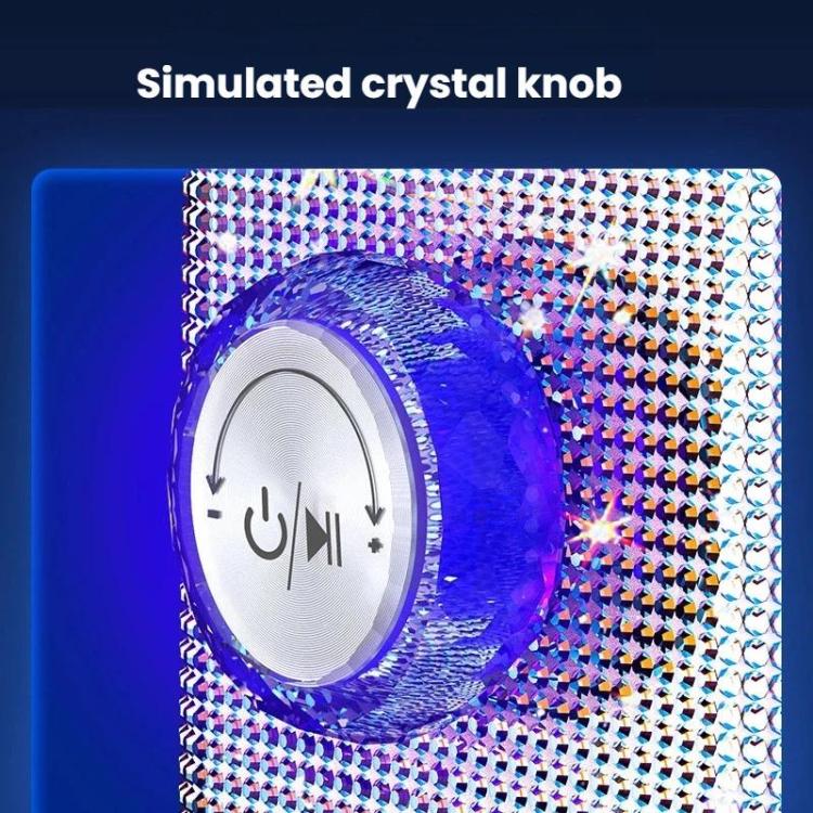 Rhinestone nail applicator power knob with simulated crystal-style button detail