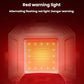 Mini work light with red warning light glowing inside square panel