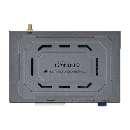 CarPlay multimedia video interface module with ports, dark gray housing, power and labels