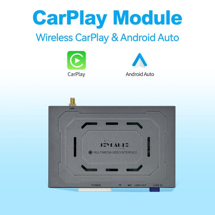 Wireless CarPlay and Android Auto decoder module box with multimedia interface ports