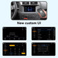 Car head unit with custom UI settings screens and smartphone connected