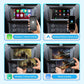 Car infotainment screens with connected smartphone for wireless and wired media features.