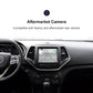Aftermarket rear camera view with guidelines on infotainment screen powered by wireless module