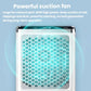 Nail dust collector showing internal suction fan behind the perforated intake