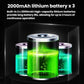 Nail dust collector battery capacity concept with three lit battery cells