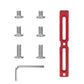 Red short bike water bottle cage hole adjuster bar