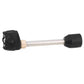 Car-wash extension wand with black nozzle ends and silver metal tube