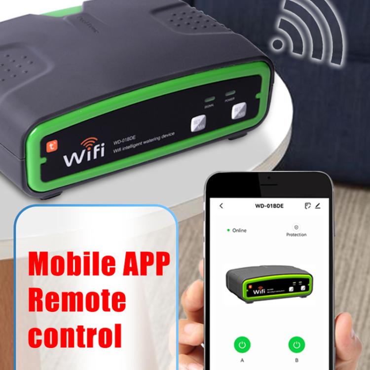 Dual-pump WiFi watering controller with mobile app remote control on smartphone