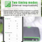 Dual-pump WiFi watering controller screen showing interval loop and custom timing modes