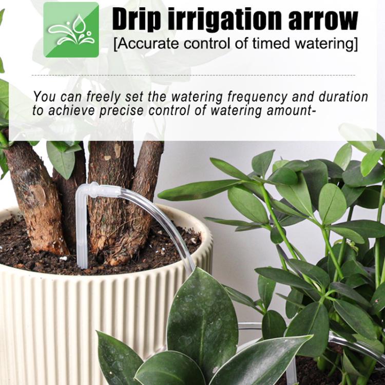 Dual-pump WiFi watering controller with drip tubes delivering timed water to plants