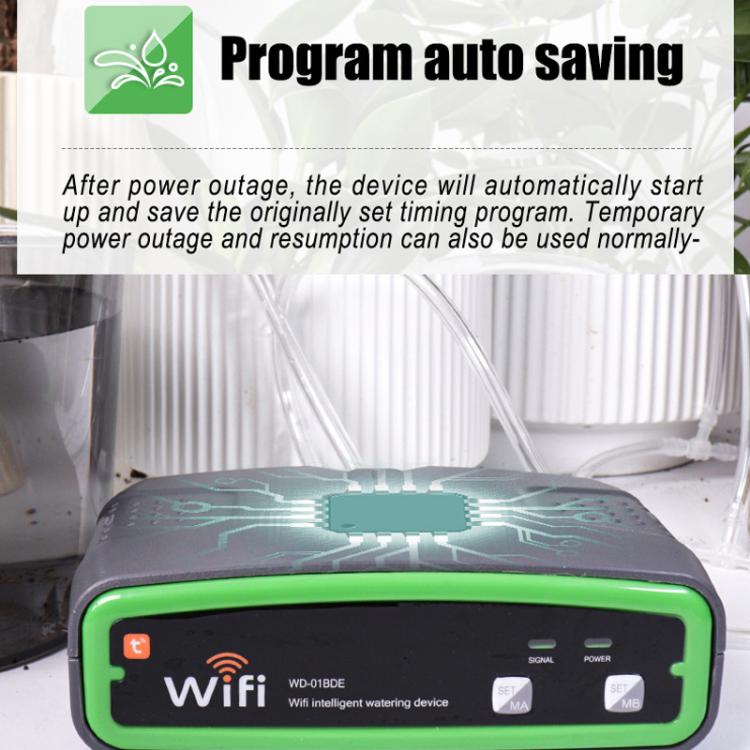 Dual-pump WiFi watering controller with illuminated display for auto program saving