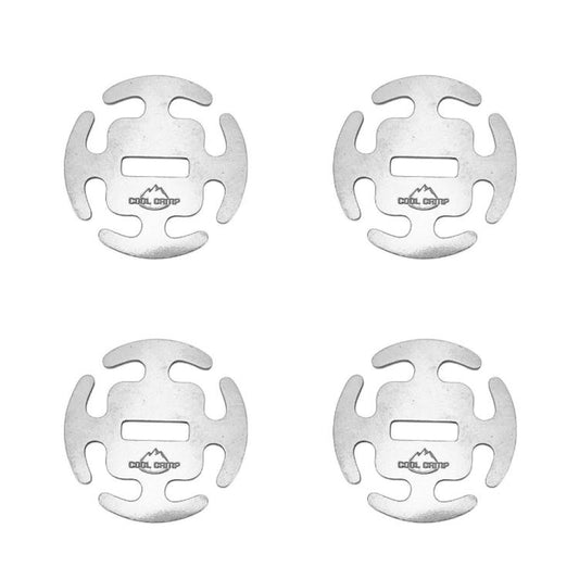 4-pack stainless steel no-knot rope clips, round metal fastener set