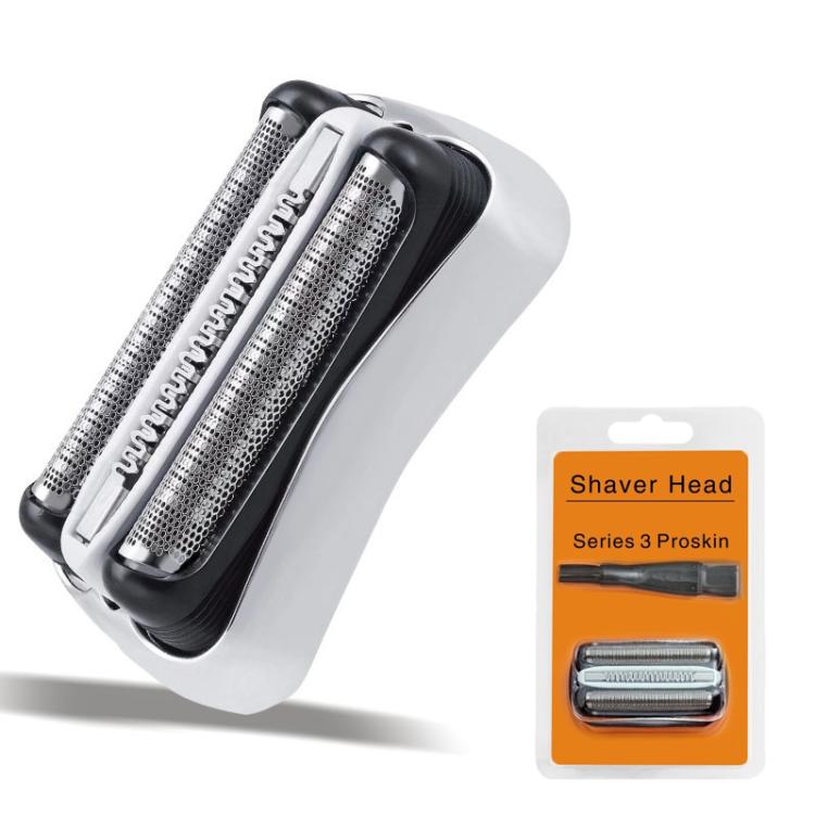 Replacement shaver head assembly with metal cutting foils and black outer cover