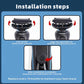 Installation steps graphic showing shaver blade removal and replacement process