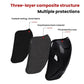 Three-layer motorcycle knee pads with TPU protective case and textured outer cover