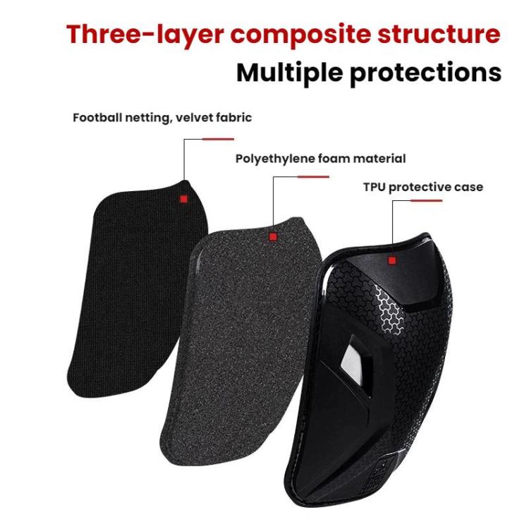Three-layer motorcycle knee pads with TPU protective case and textured outer cover