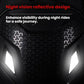 Motorcycle knee pad inner surface with honeycomb pattern and reflective accents