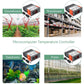 Digital temperature controller featured in four use-case scenes with red LED temperature readout