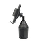 Universal car cup holder phone mount with base cup holder and vertical phone cradle
