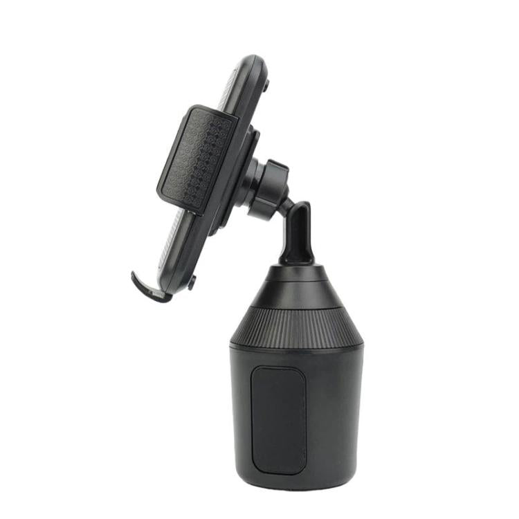 Universal car cup holder phone mount with base cup holder and vertical phone cradle