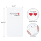 White earring display card label with top hole and size dimensions 5cm x 9cm