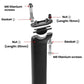 Black carbon fiber seatpost with M6 titanium screws, nuts, and gasket parts