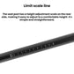 Black carbon fiber seatpost with height adjustment scale line on the tube