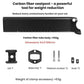 Carbon fiber seatpost tube with integrated hardware accessories shown, side