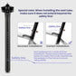 Black carbon fiber seatpost with safety line marking near the clamp area