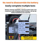 Car battery performance tester with LCD showing battery test readings