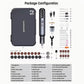 Cordless mini grinder package contents with storage case, tool, and multiple accessories