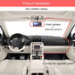 Dash camera installation in car interior, front and internal camera mounted